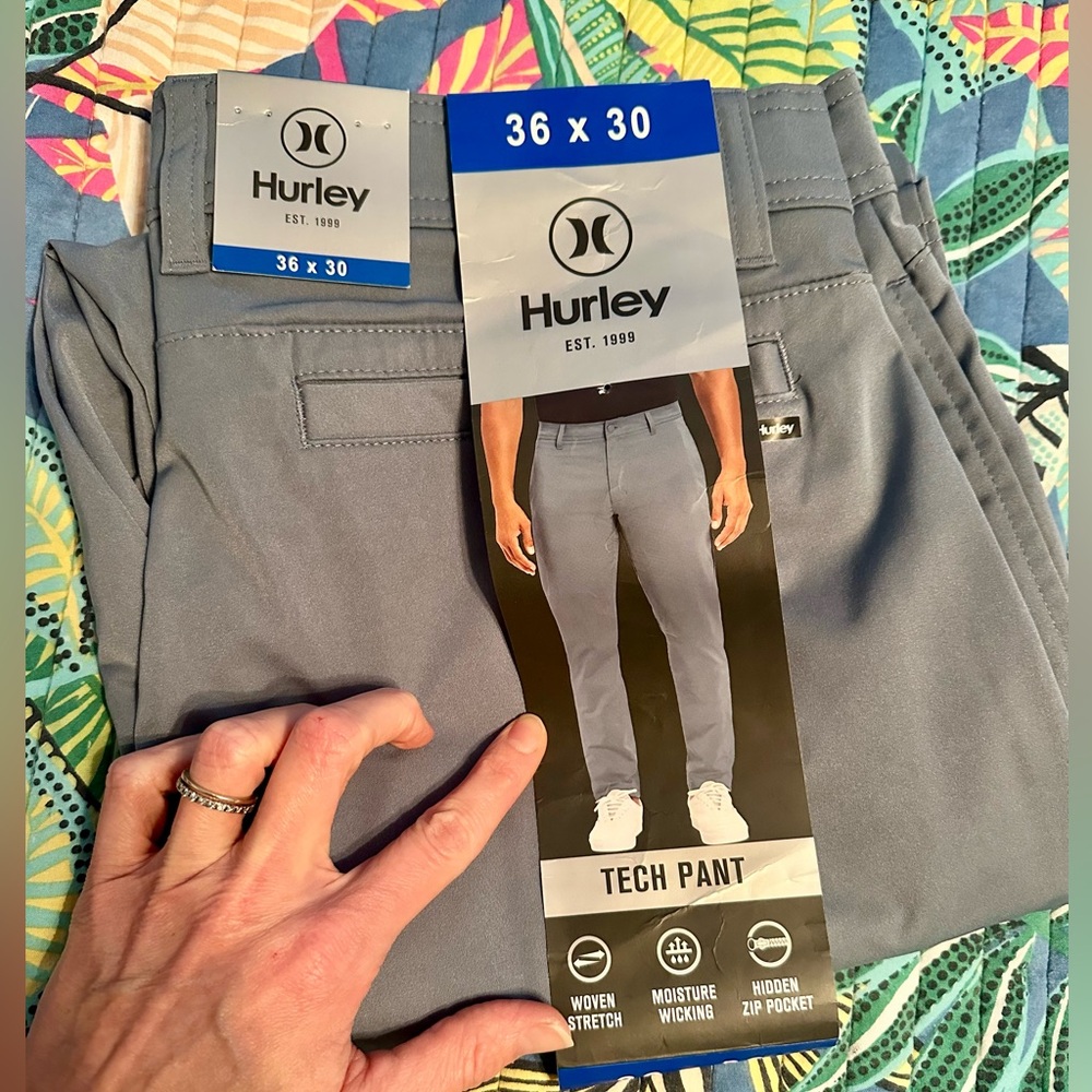 COPY - Hurley Tech pant, grayish blue color. Size 36x30, new with tags